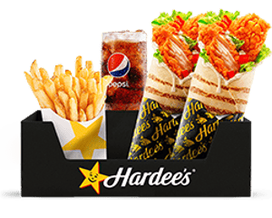 Whats New, Hardees, Double Wraptor Box